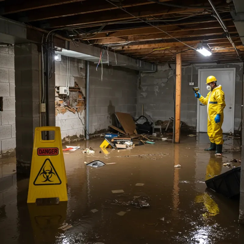 Flooded Basement Electrical Hazard in Bethlehem, NC Property